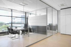 flat glass partition