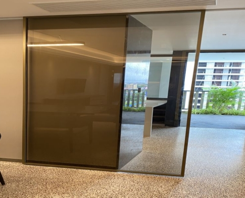 glass sliding door