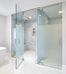 frosted shower room glass