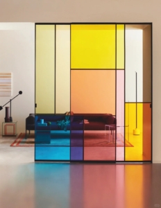 colored laminated glass Partition