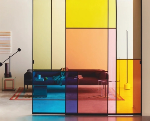 colored laminated glass Partition