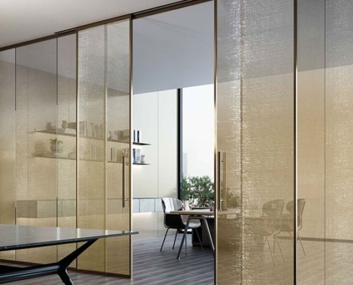 fabric laminated glass Partition