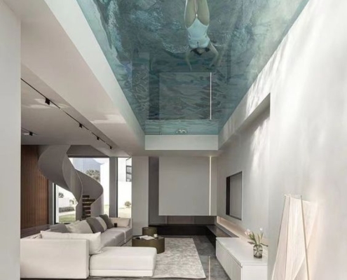 skylight glass pool